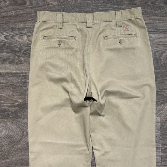 Carhartt Twill Work Pants B290 Size 34x34 Khakis Tan Workwear Wrinkle Resistant - Picture 10 of 11